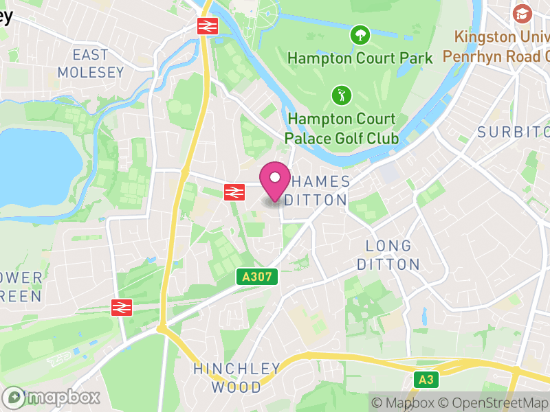 Map of properties for sale in KT7