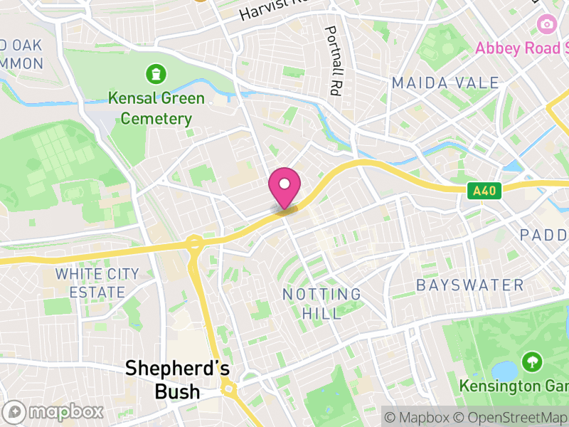 Map of properties for sale in Ladbroke Grove