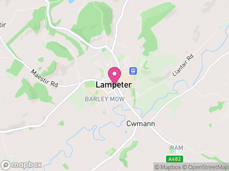Map of properties for sale in Lampeter