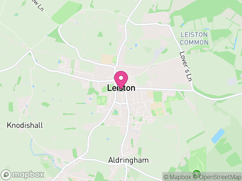 Map of properties for sale in Leiston