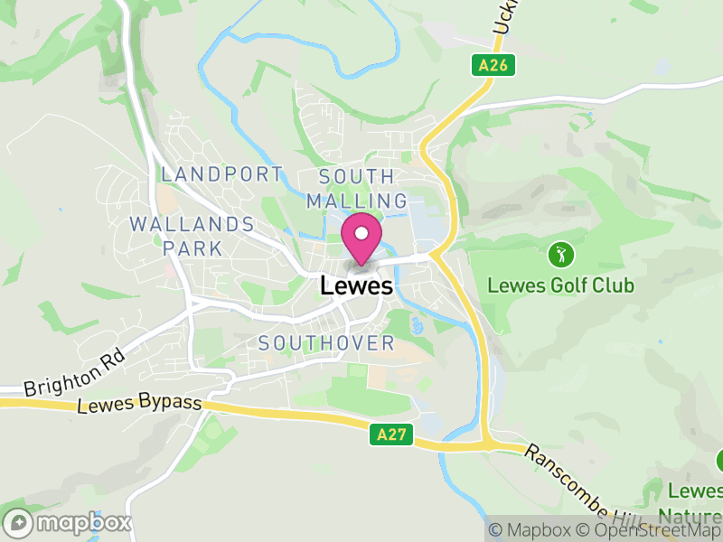 Map of properties for sale in Lewes