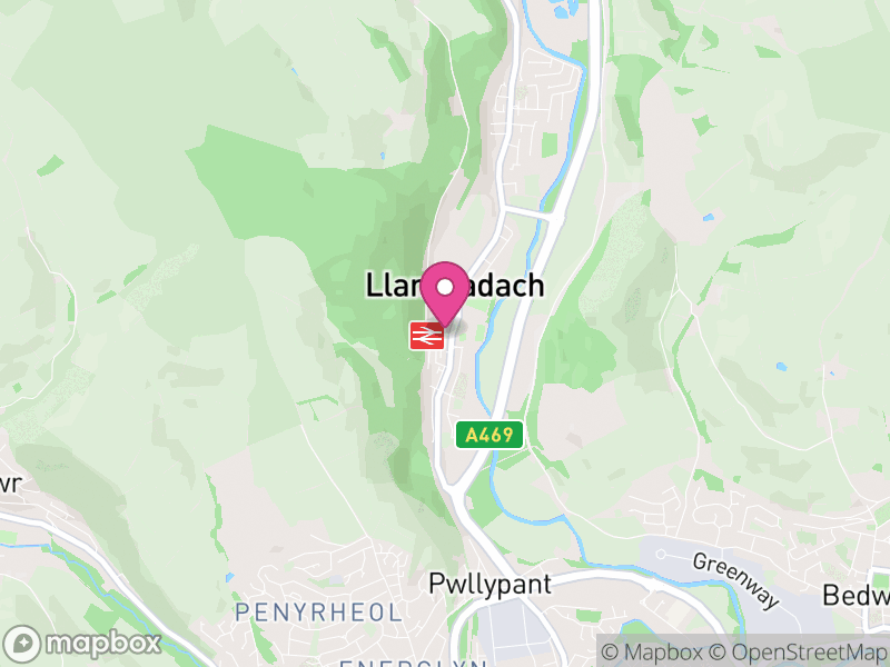 Map of properties for sale in Llanbradach