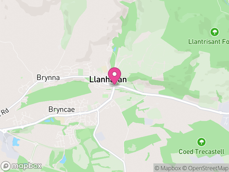 Map of properties for sale in Llanharan