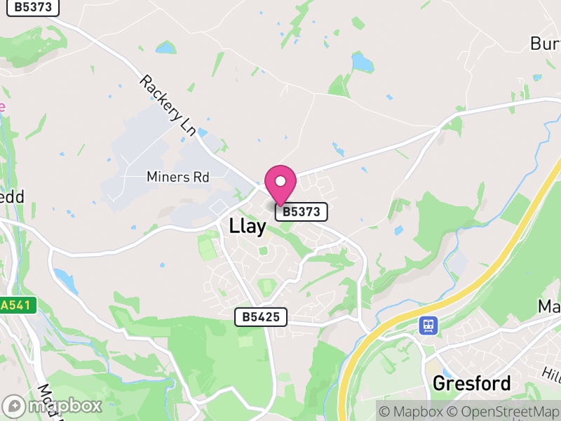 Map of properties for sale in Llay