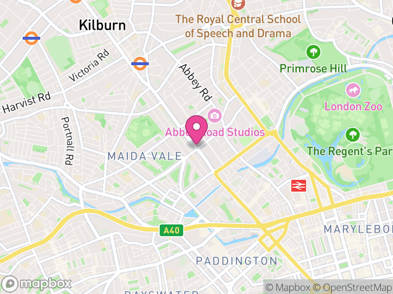 Map of properties for sale in Maida Vale
