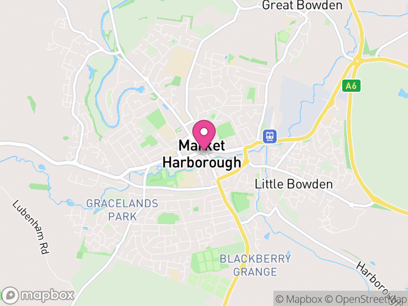 Map of properties for sale in Market Harborough