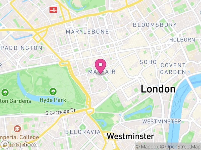 Map of properties for sale in Mayfair