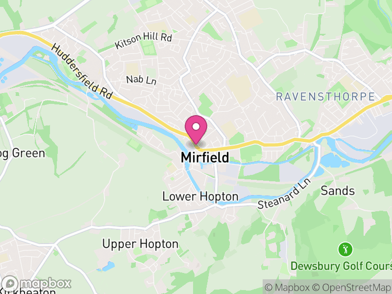 Map of properties for sale in Mirfield