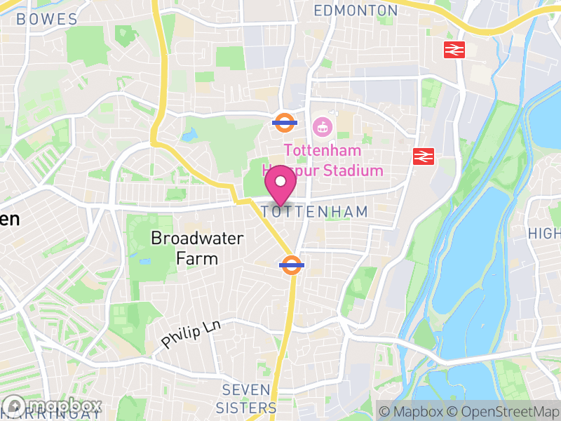 Map of properties for sale in N17