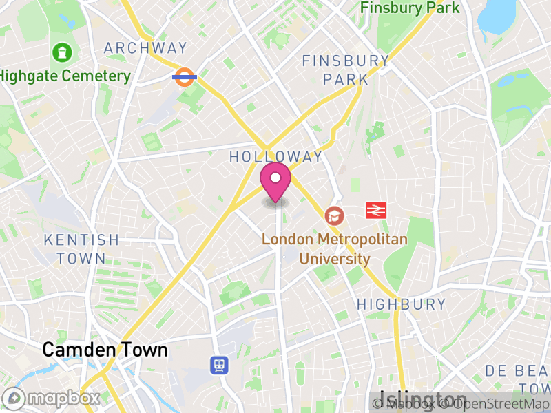 Map of properties for sale in N7