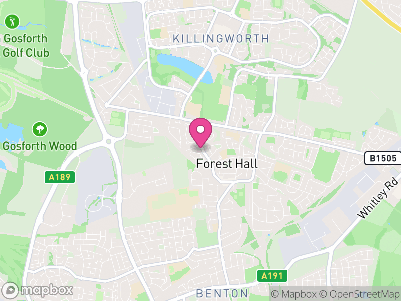 Map of properties for sale in NE12