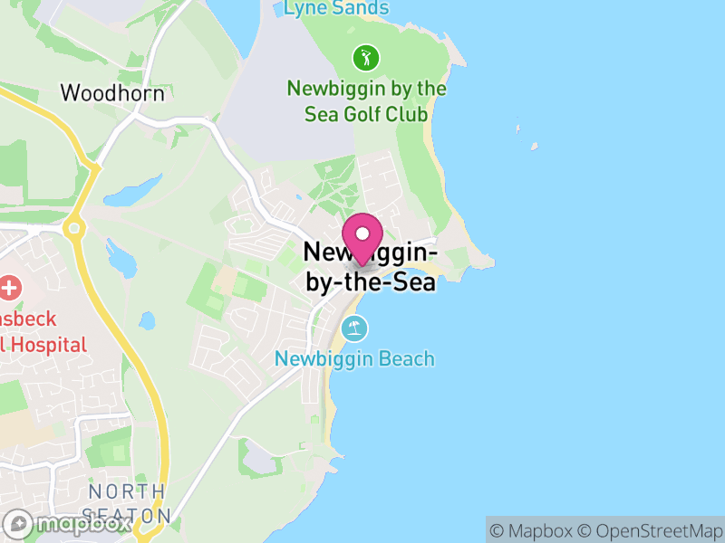 Map of properties for sale in Newbiggin By The Sea