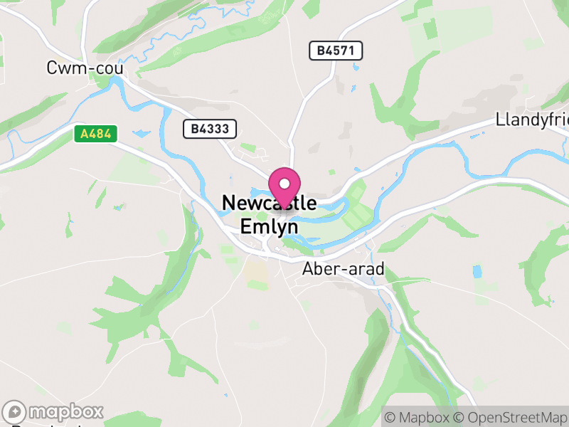 Map of properties for sale in Newcastle Emlyn