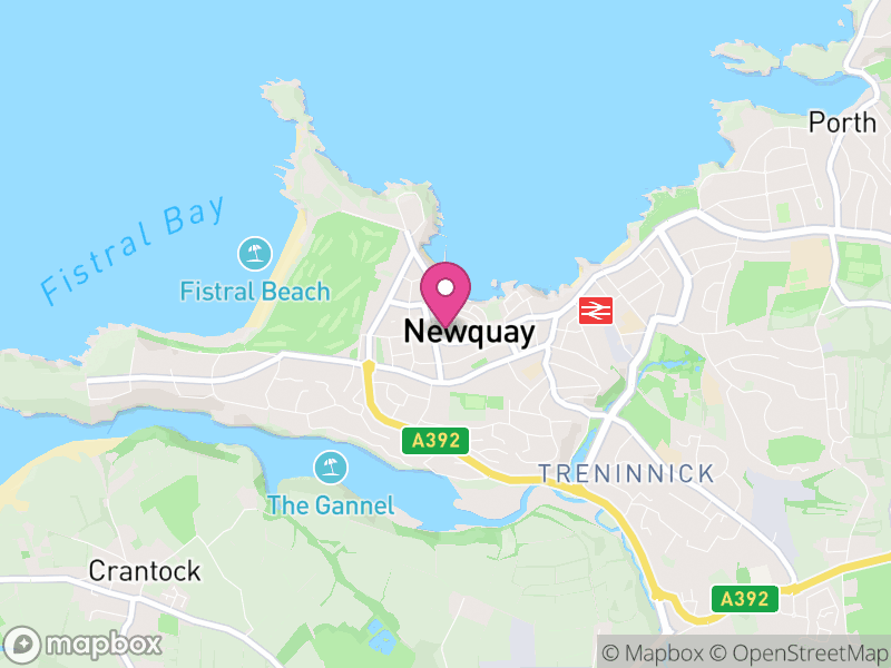 Map of properties for sale in Newquay