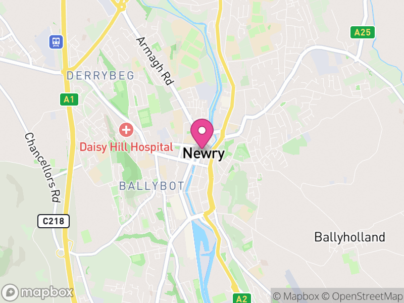 Map of properties for sale in Newry