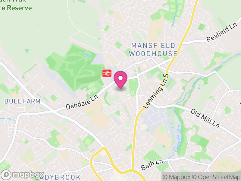 Map of properties for sale in NG19
