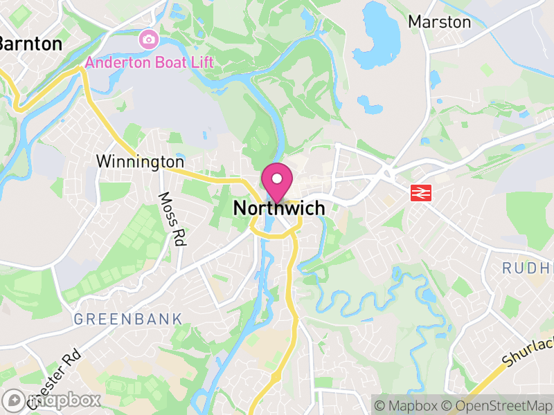 Map of properties for sale in Northwich