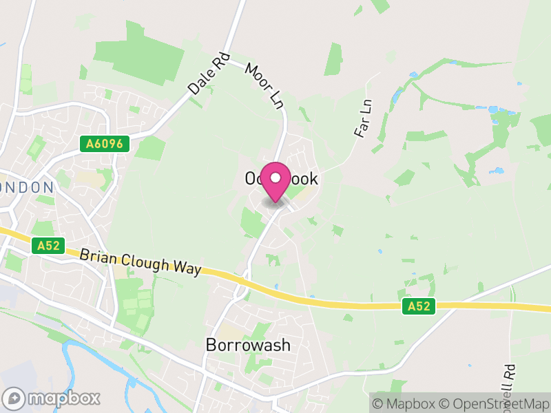 Map of properties for sale in Ockbrook