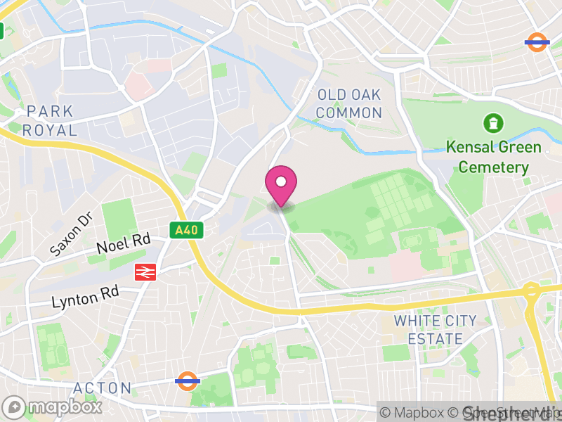 Map of properties for sale in Old Oak Common