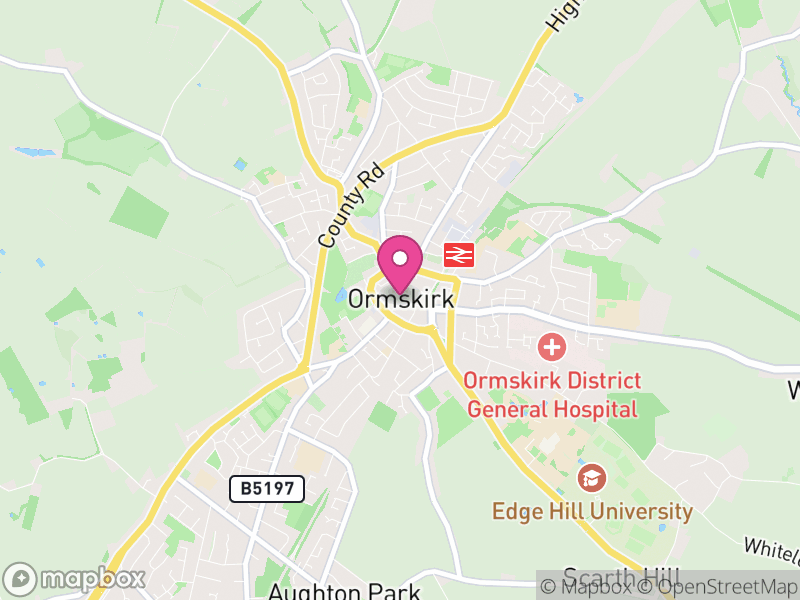 Map of properties for sale in Ormskirk