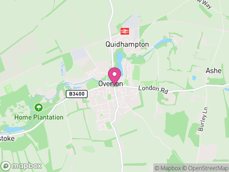 Map of properties for sale in Overton