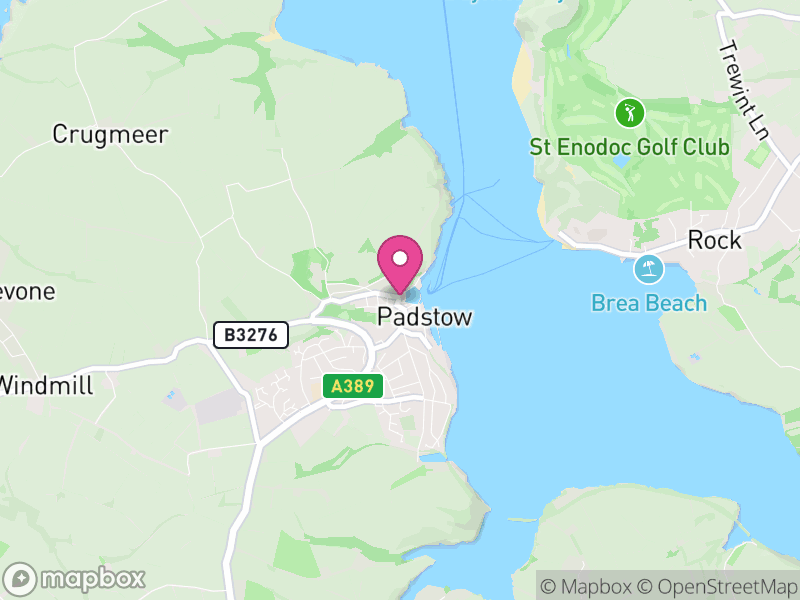 Map of properties for sale in Padstow