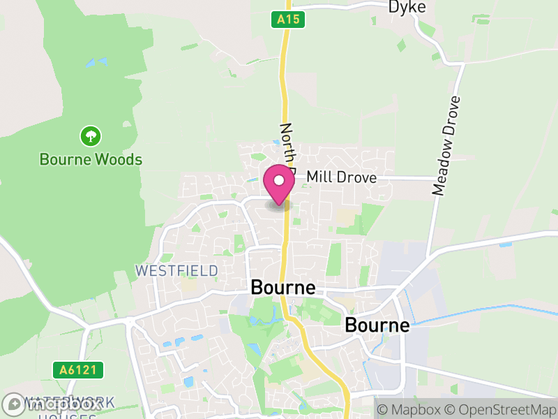 Map of properties for sale in PE10