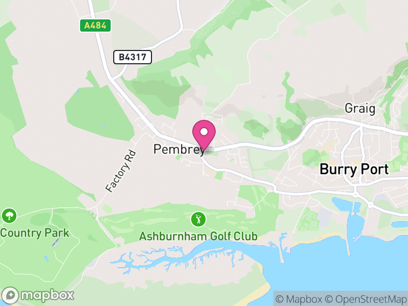 Map of properties for sale in Pembrey
