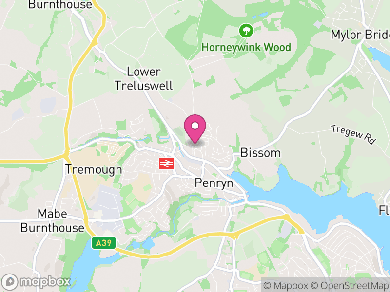 Map of properties for sale in Penryn