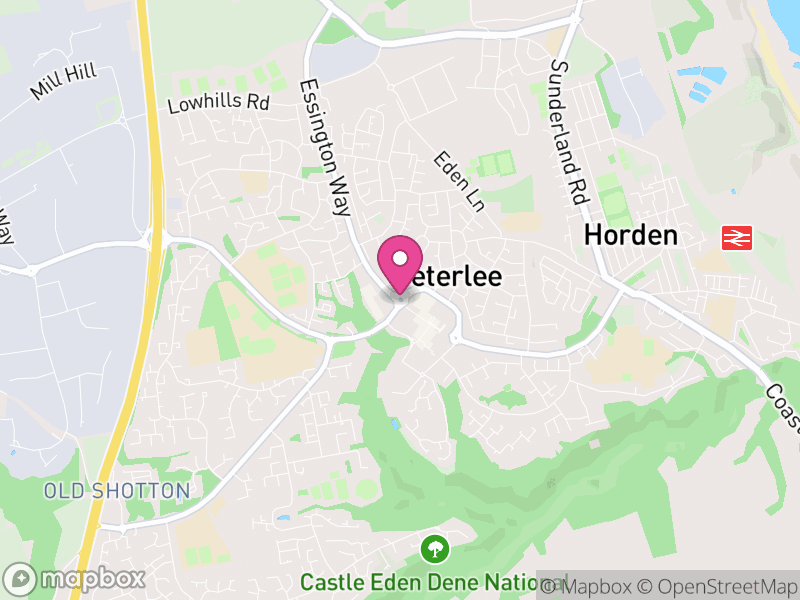 Map of properties for sale in Peterlee