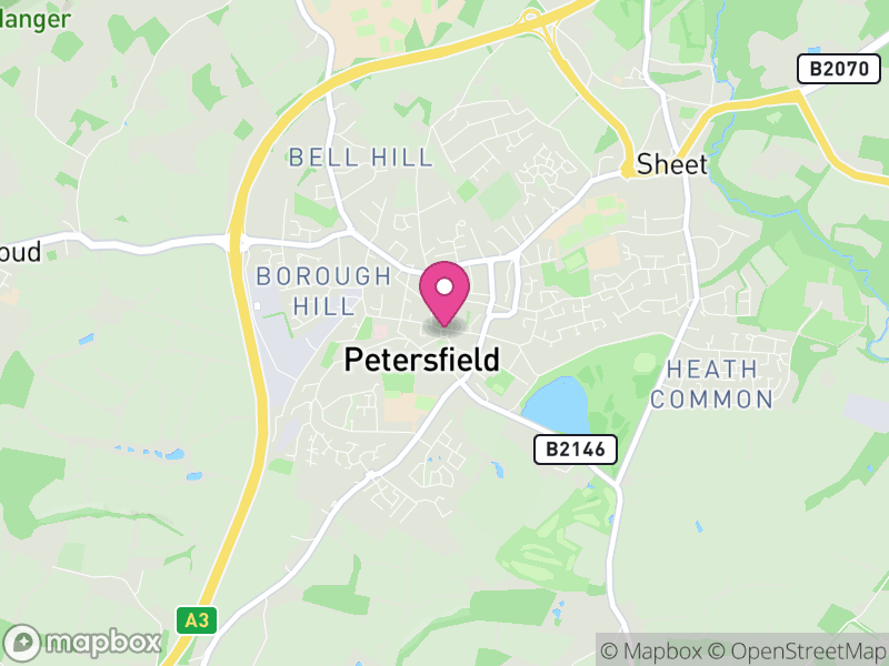 Map of properties for sale in Petersfield