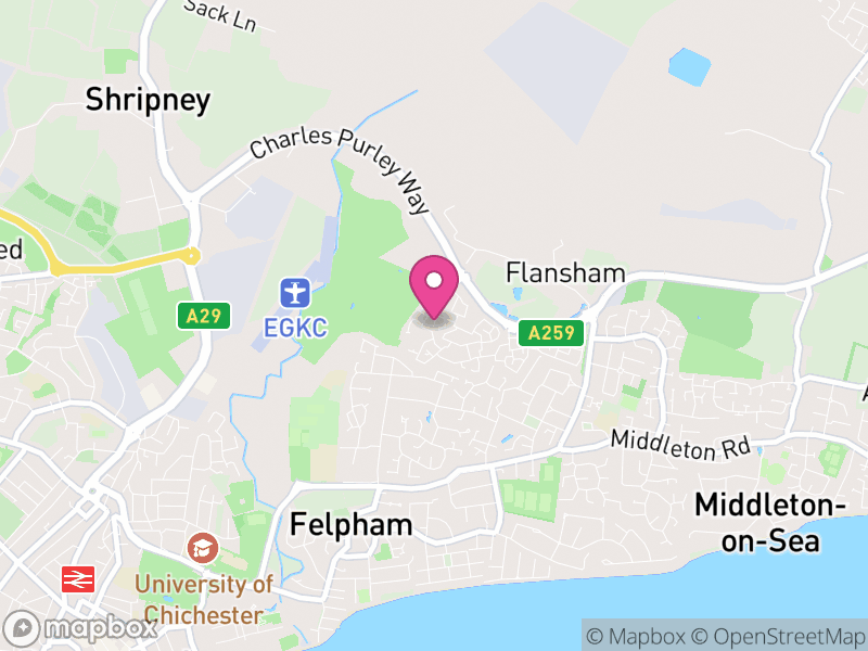 Map of properties for sale in PO22