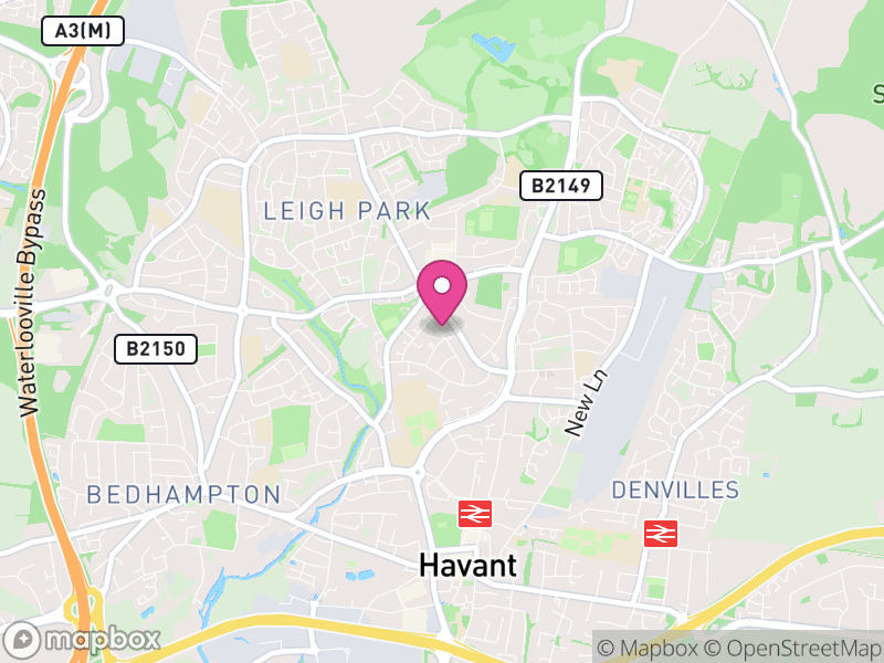 Map of properties for sale in PO9