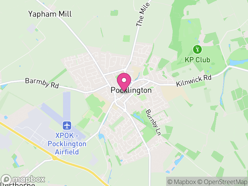 Map of properties for sale in Pocklington