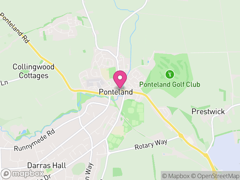 Map of properties for sale in Ponteland