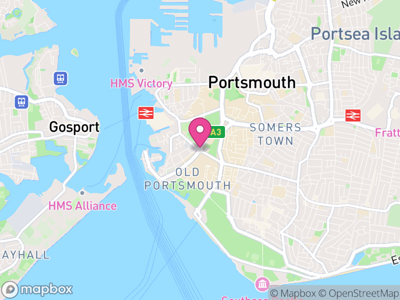 Map of properties for sale in Portsmouth