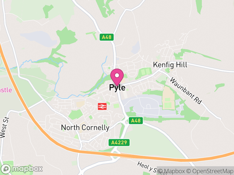 Map of properties for sale in Pyle