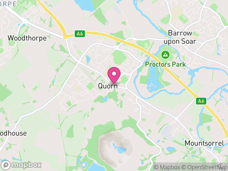 Map of properties for sale in Quorn