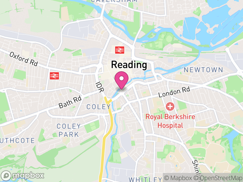 Map of properties for sale in Reading