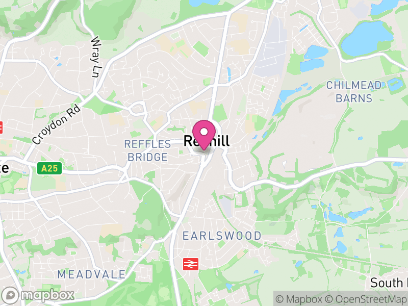 Map of properties for sale in Redhill