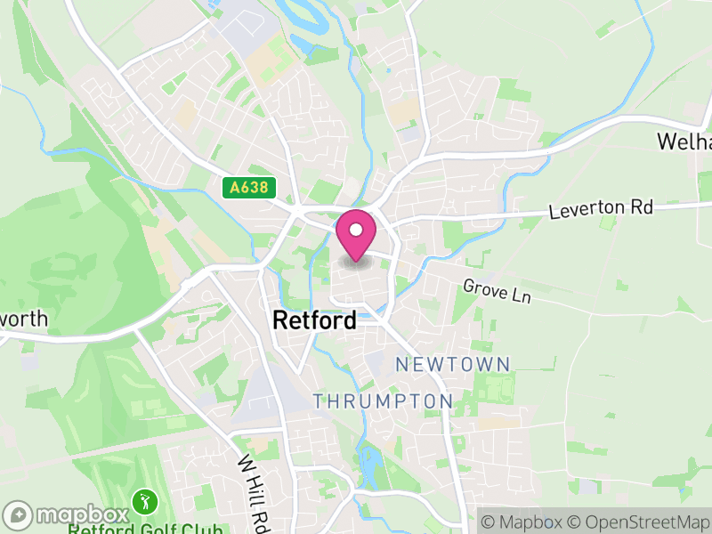 Map of properties for sale in Retford