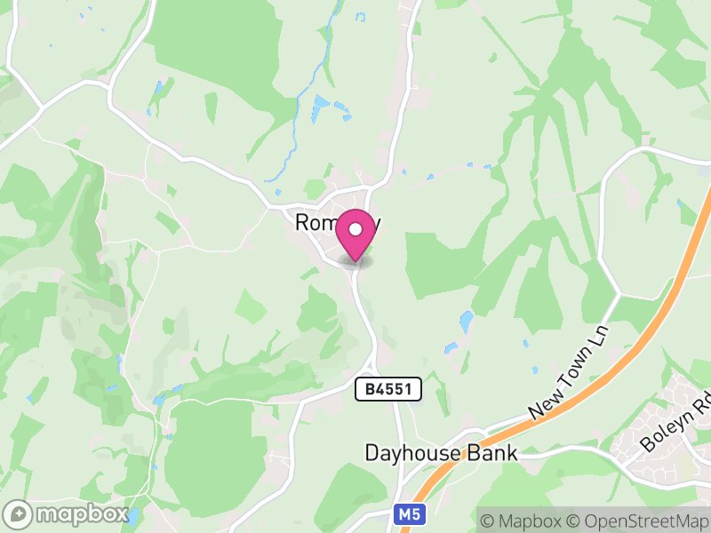 Map of properties for sale in Romsley