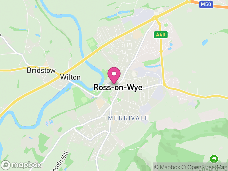 Map of properties for sale in Ross On Wye