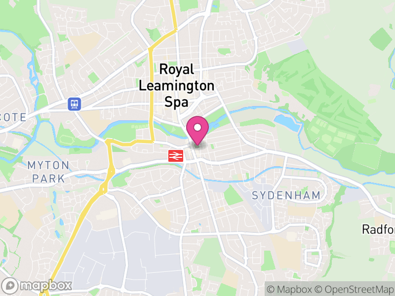 Map of properties for sale in Royal Leamington Spa
