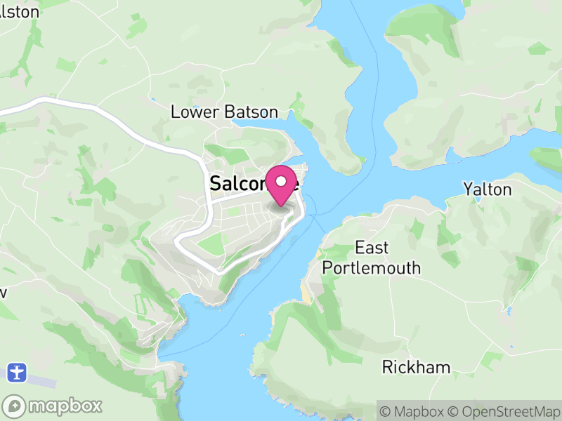 Map of properties for sale in Salcombe