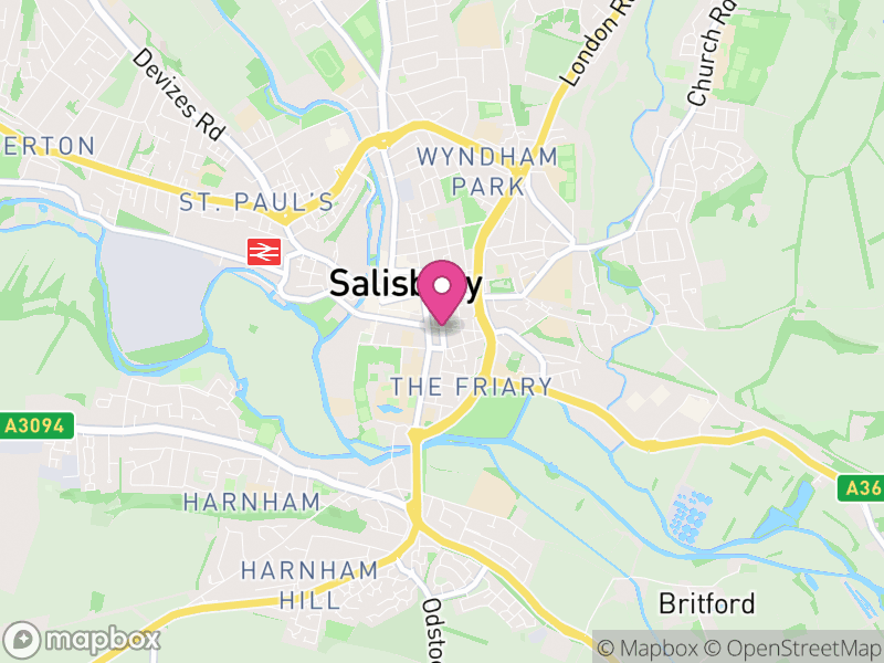 Map of properties for sale in Salisbury