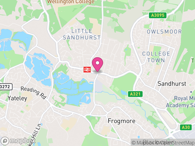 Map of properties for sale in Sandhurst