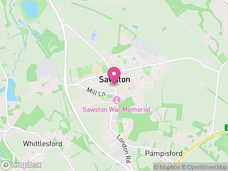Map of properties for sale in Sawston