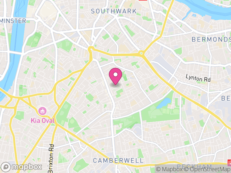 Map of properties for sale in SE17