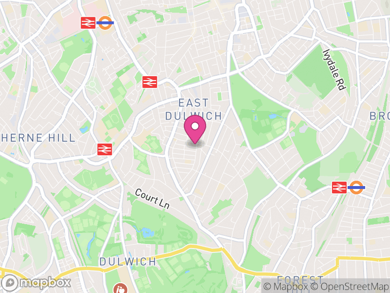 Map of properties for sale in SE22